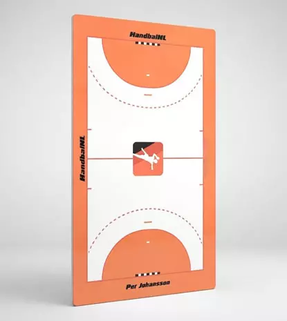 Per Johanson - Rukometna tabla za crtanje akcija 7 na 6 bez golmana.