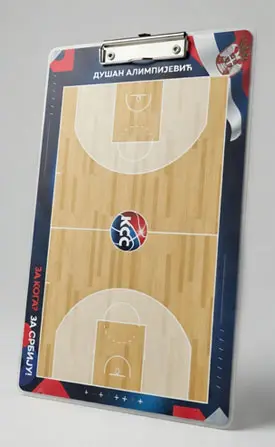 Košarkaška tabla sa FIBA dimenzijama terena.