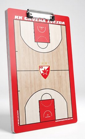 Lagana prenosiva tabla za košarkaške trenere.